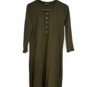 Lou Lou & Co. Everyday Midi Dress in dark olive green